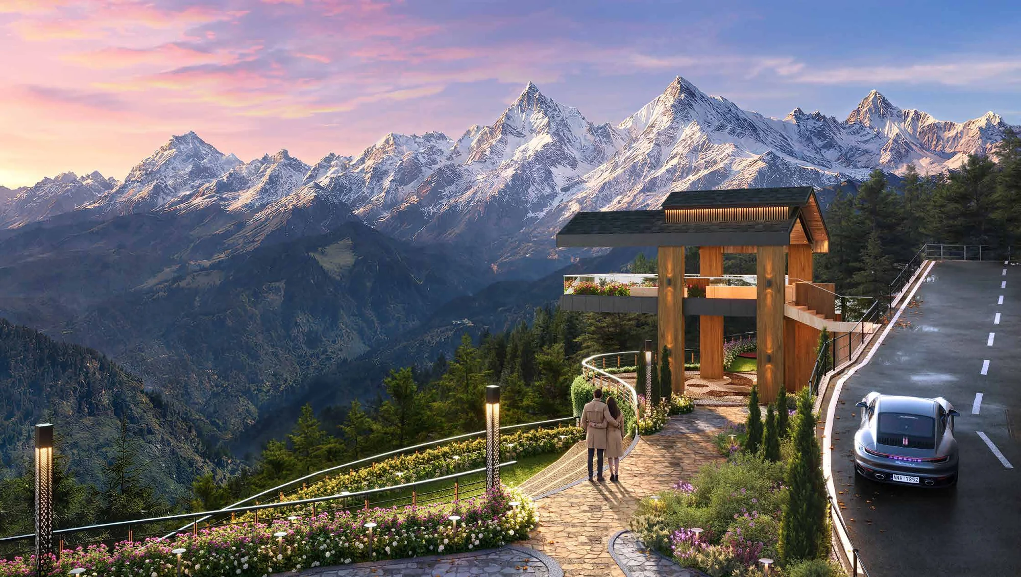 Abhinandan Lodha Shimla - The Ridge the approach drive to the clubhouse at Mashobra